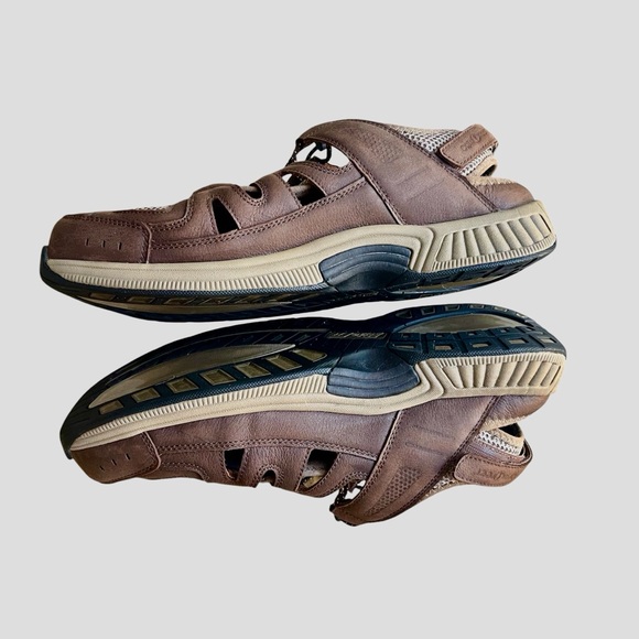 Orthofeet Men's Clearwater Heel Strap Leather
Sandal Shoe 13 2E Wide Brown - Picture 3 of 8